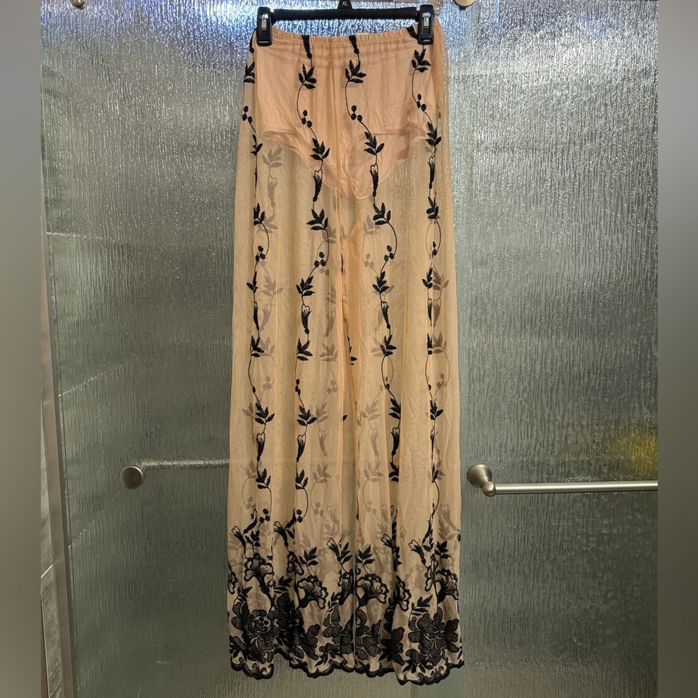 Sheer palazzo pants